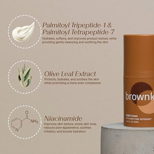 Night Cream ? Restorative Overnight Moisturizer for Melanin-Rich Skin, Firms, Hydrates & Improves Texture, Dermatologist-Designed, 50ml