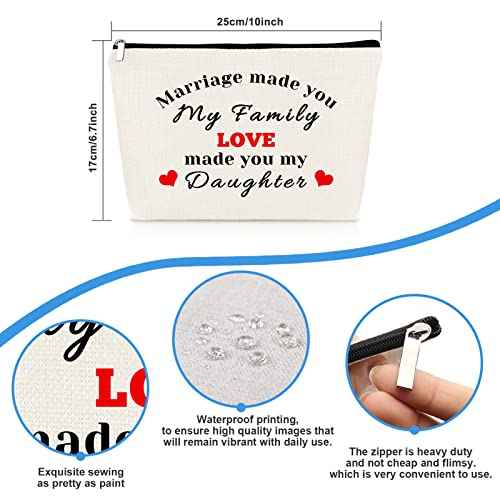 to My Daughter-in-Law Makeup Bag Daughter-in-Law Gift from Mother in Law Daughter In Law Wedding Bride Shower Gift Cosmetic Bag Birthday Gift for Daughter-in-Law Step Daughter Bonus Daughter