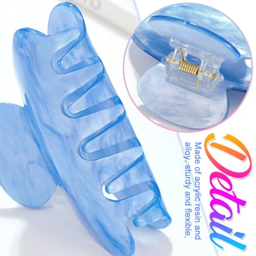 BARTOSI Acrylic Claw Clips Cute Hair Clips Medium Hair Claw Clip Hair Accessories for Women and Girls (Pack of 2)