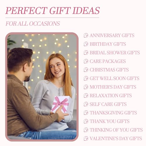 Spa Gifts for Women Bath and Body Gift Basket Mothers Day Gifts Rose Home Spa Set Self Care Gifts for Mom Sister Her Wife Birthday Gifts for Women Spa Kit Care Package Thank You Gifts
