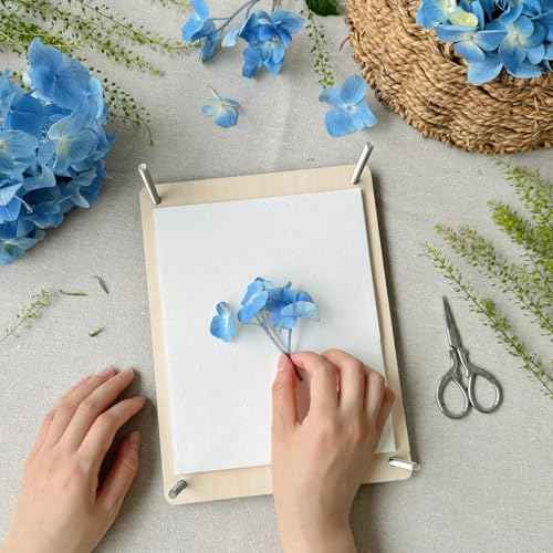 20 Sheets A4 Size Blotting Paper for Flower Press, Large Blotter Paper for Flower Press, Herbarium Paper Craft, Flower Press Paper, Working with Flower Pressing Kit for Adults (20), 20 white