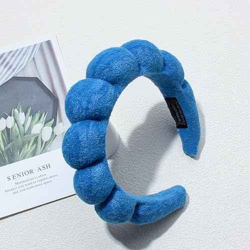 Spa Headbands for Washing Face Makeup Skin Care Headband Women Bubble Facial Beauty Headbands Puffy Shower Towel Band Hair Headband