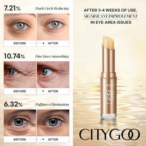 CITYGOO Retinol Eye Stick With Collagen, Hyaluronic Acid For Dark Circle, Under Eye Cream Anti Aging, For Puffiness and Bags Reduces Fine Lines (Retinol Eye Stick, 1pcs)