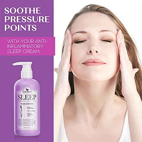 Lavender Sleep Body Lotion Shea Butter + Coconut Oil Body Cream Skin Care Moisturizer To Promote Better Rest W/Natural Soothing Herbal Extracts, Aromatherapy Night Cream, Large 16 Oz