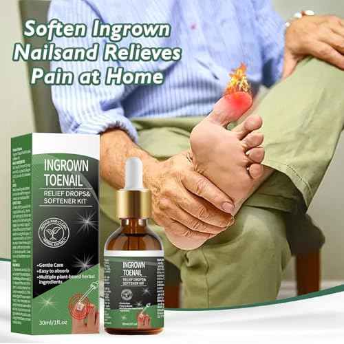 Ingrown Toenail Treatment ? 30ml Softening & Conditioning Kit for Easy Trimming with Silicone Gel Toe Caps ? Comprehensive Ingrown Toenail Removal Solution