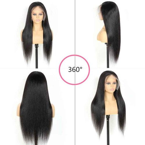 Panse Hair Lace Front Wigs Human Hair Straight 13x4 HD Transparent Lace Frontal Human Hair Wigs Pre Plucked with Baby Hair 180% Density (22inch)