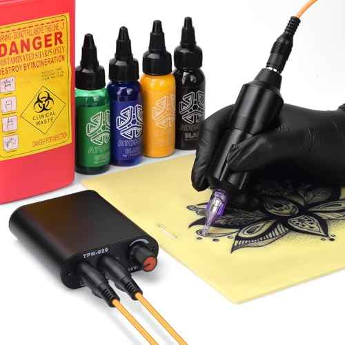 ATOMUS Tattoo RCA Connector Clip Cords Silicone Wire Cord for Motor Machine Power Supply Orange