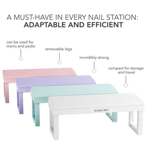 Kiara Sky Arm Rest - Acetone Resistant & Waterproof for Manicure & Pedicure Technician Stations - Pink