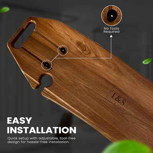 Lush & Style Premium Bathtub Tray Large & Thick 35¡± x 10``, Acacia Wood Luxury, Waterproof, Non-Toxic, Adjustable Legs, No Tools Required,Caddy Tray, Luxury Bath Accessories