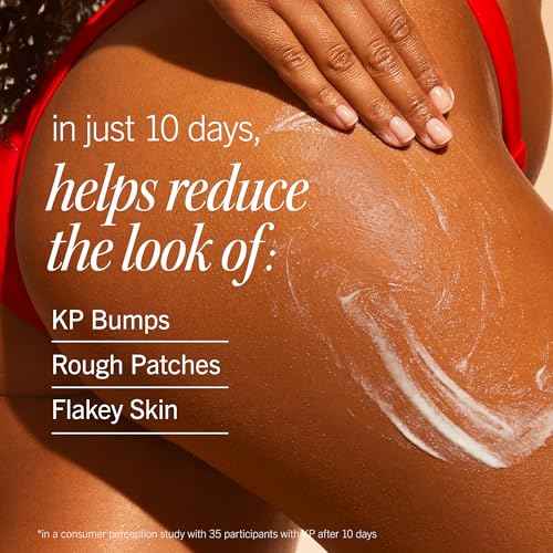 First Aid Beauty - KP Smoothing + Brightening Body Lotion with 10% AHA, Lactic Acid, Urea + Colloidal Oatmeal, Exfoliate & Moisturize, Banish Keratosis Pilaris Bumps, NEW Peach Scent (6. 7 fl oz)