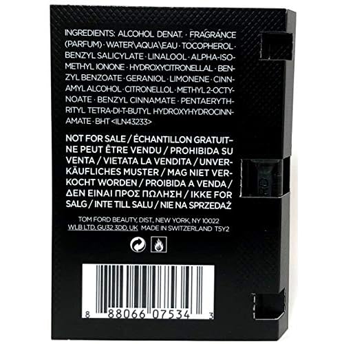 Tom Ford Ombre Leather Eau De Parfum Spray Vial For Men 0.05 Oz / 1.5 ml Sample Size