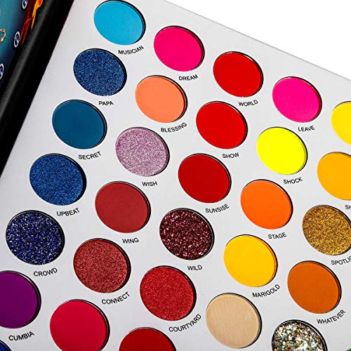 DE'LANCI Big Colorful Eyeshadow Palette Professional 54 Color Board Eye Shadow Bright Neon Glitter Matte Shimmer Makeup Pallet Highly Pigmented Powder EyeShadow for Women Girl Halloween Christmas Gift