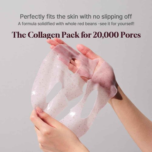 HEVEBLUE Pot Pore Peptamin Hydro Collagen Mask Pack 7ea - Hydrating Overnight Hydrogel Mask, Skin Firming, Pore Tightening, Hypoallergenic,Collagen Ampoule Absorbing Over Time