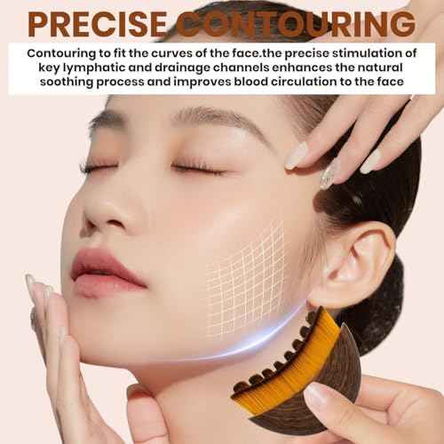 New Lymphatic Contour Face Brush, Lymphatic Drainage Massager for Face, Dry Brushing Face Brush, Chin & Jawline Sculpting, Ergonomically Designed to Fit The Skin Precisely and Relieve Fatigue