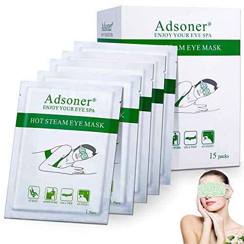 Steam Eye Mask, 15 Packs Hot Steam Eye SPA Mask for Dry Eyes, Travel Essentials & Relaxation Gifts for Women, Men Lavender Fragrance Warming Eye Patch
