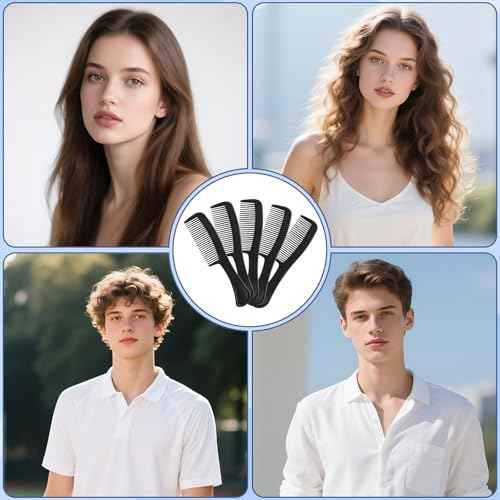 Combs Bulk, Combs Individually Wrapped, Simple And Stylish, Suitable For Hotels, Shelters, Homeless People, Nursing Homes, Charities, Black (30-PACK)