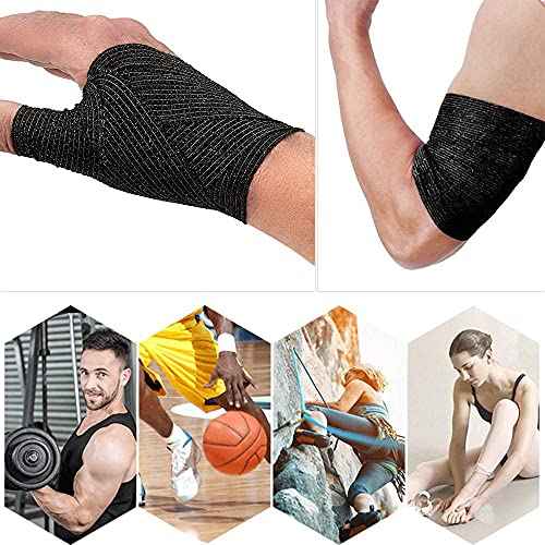 Tattoo Grip Tape Wrap Cover - Autdor 6Pcs 2" x 5 Yards Tattoo Machine Tape Cohesive Elastic Bandage Rolls Self-Adherent Tape for Grip Tube Accessories Sports Tape£¨6PC