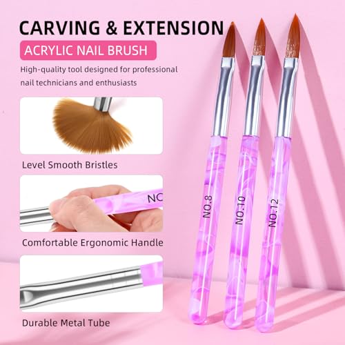 Acrylic Nail Kit with Drill & U V Light - Complete Starter Set for Beginners With Everything