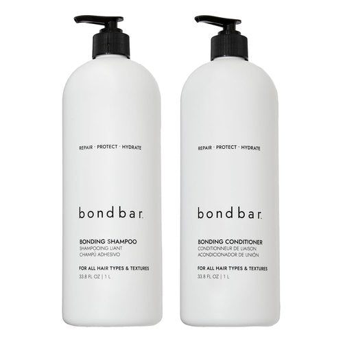 Bondbar Repairing Shampoo & Conditioner, Protects, Strengthens & Hydrates All Hair Types & Textures, Vegan, CrueltyFree, 33.8 Fl Oz