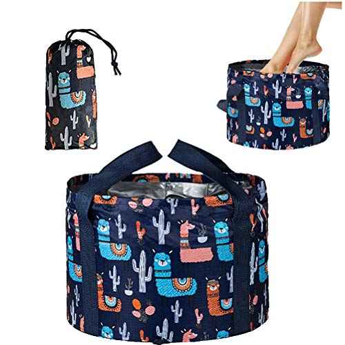 Foot Bath Basin Portable Travel Collapsible Foot Basin Folding Foot Bath Tub Soaking Feet Bucket for Camping Washing