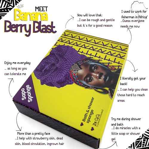 AFRIKI African Net Sponge ? Exfoliating Body Scrubber, Black Owned & Rooted in Africa, All Skin Types | 45 in Long