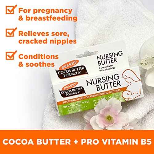 Palmer's Cocoa Butter Formula New Moms Skin Recovery Postpartum Essentials, Body Lotion (8.5 oz) + Nursing Butter (1.1 oz) + Bust Cream (4.4 oz) + Skin Therapy Oil (2 oz), Dermatologist Approved