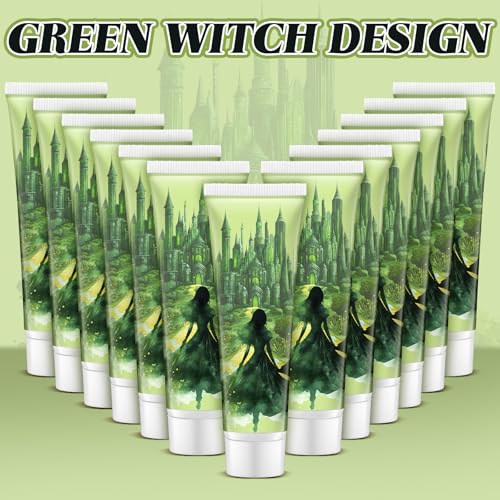 12 Pcs Pink and Green Witch Hand Cream Halloween Hand Lotions Wizard Birthday Decoration Fairy Party Supplies Halloween Party Favor Bag Stuffer(Green,Witch)