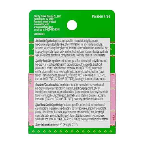 ChapStick Stocking Stuffers Cozy Comforts Lip Balm Holiday Gift Set, Moisturizing Daily Lip Care For Dry, Chapped Lips, Soothing Hydration, Limited Edition Cozy Flavors, 6 Pack Variety, 0.15 OZ EA