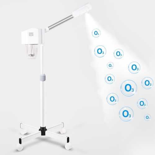 HeavenBird Stand Professional Ozone Facial Steamer with Touch Control, Detachable, Adjustable Height & Rolling Base, 360° Rotatable Nozzle, Hot Mist Function, Use for Home, Salon SPA