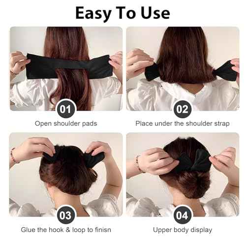 Deft Hair Bun maker - Cute Bun Hair Twister Set, Flexible Hair Donuts for Buns, Polka Dots Floral Pattern Lazy Curler, French Braiding for Women's Long, Thick or Thin Hair (Pink)