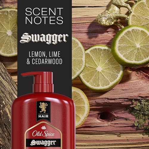 Old Spice Swagger 2-in-1 Shampoo and Conditioner Set for Men, Cedarwood Lime Scent, Healthier, Fuller, More Moisturized Looking Hair, Barbershop Quality, 29.2 Fl Oz Each, Twin Pack
