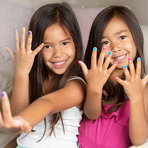 24pc Scented Nail Polish Value Pack - Shiny & Glitter Shades, Non-Toxic Water-Based Manicure & Pedicure Kit for Girls, Gift Set