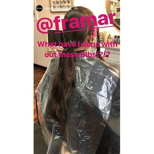 FRAMAR Backwards Bib Disposable Hair Cutting Capes Salon, Protects Clients, Disposable Salon Capes & Chair, Hair Dye Cape, Barber Cape ? 50 bibs