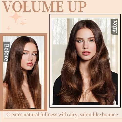Upgraded Round Volumizing Brush for Dyson Airwrap, Round Brush Attachment Compatible with Airwrap HS01/05/08, Flexible Bristles for Root Lift Volume Frizz Control Styling Volumizing