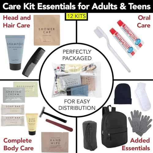 12 Pack Homeless Care Package Supplies Bulk Winter Care Kit, Homeless Winter Hygiene Kit Supplies in Bulk, 20 Pieces