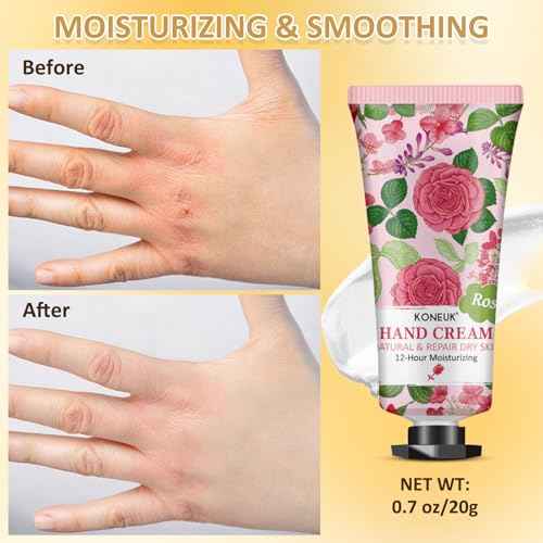 8 Pack Hand Cream Gifts Set for Women, Mini Hand Lotion Travel Size for Dry Cracked Hands, Bulk Hand Cream for Stocking Stuffer, Bridal Shower Favors, Birthday Gifts, Christmas Gifts for Women