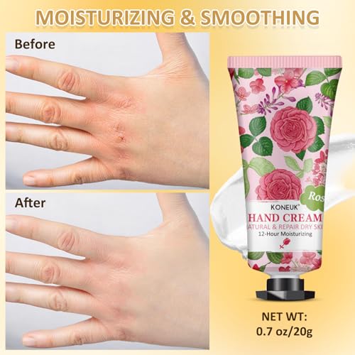 8 Pack Hand Cream Gifts Set for Women, Mini Hand Lotion Travel Size for Dry Cracked Hands, Bulk Hand Cream for Stocking Stuffer, Bridal Shower Favors, Birthday Gifts, Christmas Gifts for Women