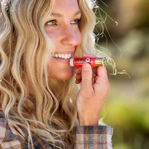 BALMSHOT Organic Lip Balm - Pomegranate Flavor - SPF 15, Made in USA