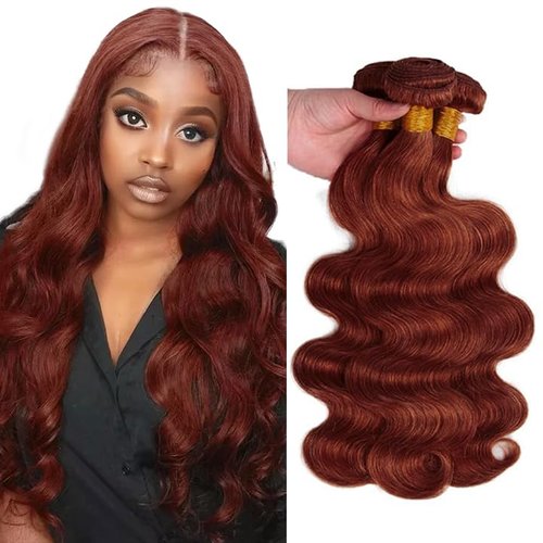24 26 28 Inch DiexrLamx Hair Copper Bundles Color #33 Body Wave Bundle 8A Grade Brazilian Virgin Hair 3 Bundles Soft And Shiny Hair Weave 300g