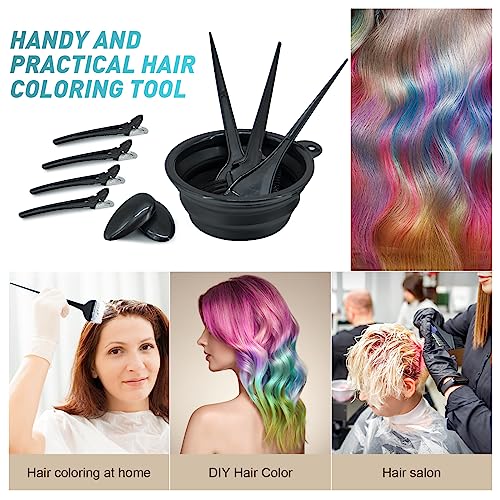 10 Pc Hair Bleach Kit - Hair Coloring Products With Dye Brush, Color Bowl, Earmuffs, Clip for Salon Bleaching & Highlighting