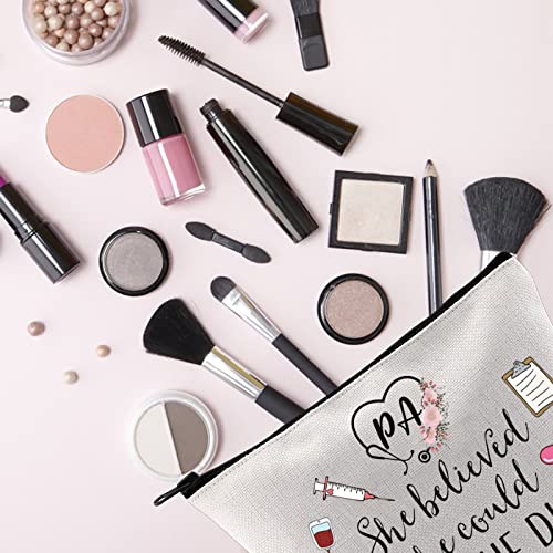 TSOTMO Physician Assistant Gift She Believed She Could So She Did 2022 Nurse Graduation Gift Makeup Bag (She Believed PA)