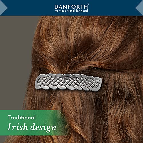 Danforth ? Celtic Knot Barrette Large ? Handcrafted Pewter Celtic Barrettes For Women ? Large French Clip ? Thick Hair Friendly ? 3 ¨ö¡± Long by ¨ú¡± High, Made In USA