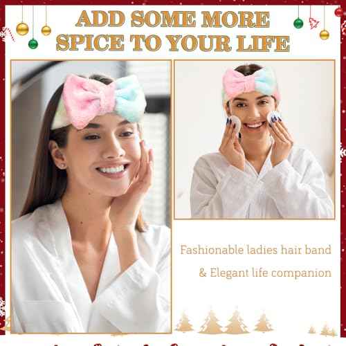 Skincare Headband 6 pcs Spa Headband for Washing Face Rainbow Cute Headbands Makeup for Teens Teenage Girl Gifts for Teen Girls Teens Girls Trendy Stuff Spa Gift Make up Head Band Christmas Stocking