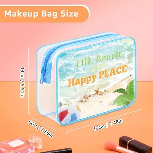 Beach Lover Gifts for Women Girl Makeup Bag Summer Toiletry Bag Beach Themed Present Funny Vacation Gifts Birthday Christmas Graduation Present for Daughter Sister Mom Aunt Cosmetic Pouch