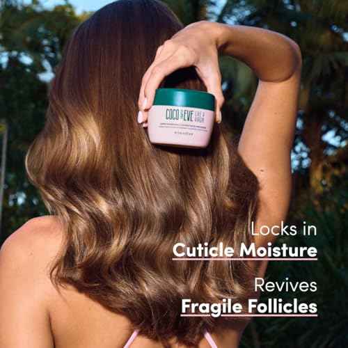 Coco & Eve Like a Virgin Hair Masque - Coconut & Fig Hair Mask for Dry Damaged hair with Shea Butter & Argan Oil for Hair Repair & Hydration | Deep Conditioning Mask Hair Treatment (212 ml)