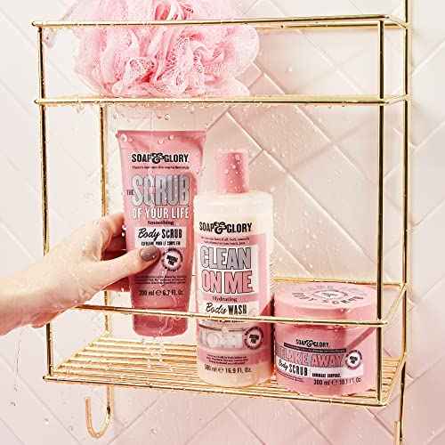 Soap & Glory Original Pink The Scrub Of Your Life Exfoliating Body Scrub - Smoothing & Buffing Vegan Scrub - Rose & Bergamot Body Polish with Shea Butter & Vitamin E (200ml)