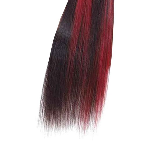 Aikebi Brazilian Human Hair Bundles 20 22 24 Inch Burgundy P1B/99J Straight Bundles Human Hair 100% Unprocessed 10A Hair Weave for Black Women Soft Sewn In with Double Weft