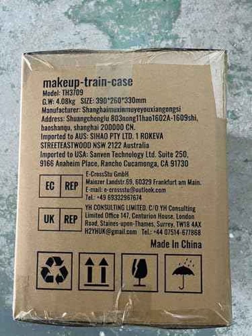 VEVOR Makeup Train Case 14.6" Portable Cosmetic Case
