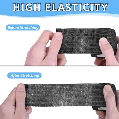 200PCS Tattoo Pen Covers with Self-adhesive Strip 4PCS Tattoo Grip Wrap Bandages Tattoo Machine Bags Tattoo Supplies Accessories (Black, 200pcs Bags+4pcs Tape)