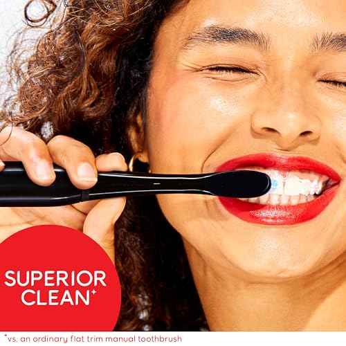Colgate Optic White Pro-Series Whitening Battery Operated Toothbrush with Timer, Soft, Black